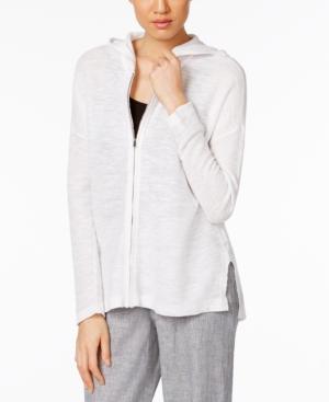 Eileen Fisher Linen-blend Hooded Cardigan