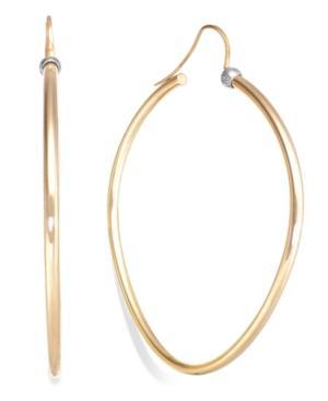 Sis By Simone I Smith Precious Fruit Oval Hoop Earrings In 18k Rose Gold Over Sterling Silver