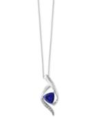 Effy Tanzanite Royale Tanzanite (1-1/2 Ct. T.w.) And Diamond Accent Pendant Necklace In 14k White Gold, Created For Macy's