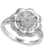 Classique By Effy Diamond Flower Ring (9/10 Ct. T.w.) In 14k White Gold