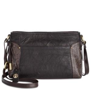 Giani Bernini Sandalwood Tooled Crossbody, Created For Macy's