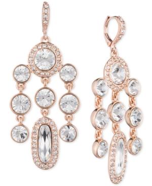 Givenchy Rose Gold-tone Crystal Chandelier Earrings