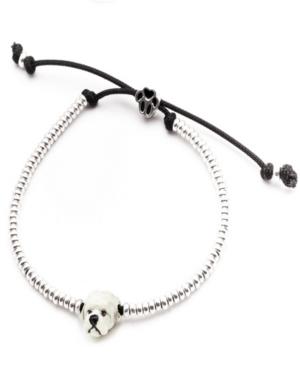 Maltese Head Bracelet In Sterling Silver And Enamel