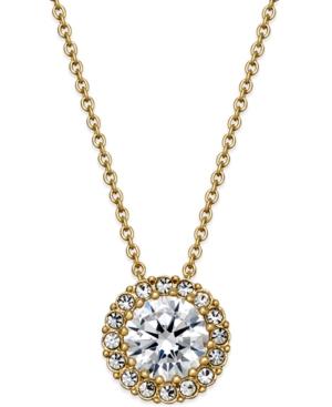 Eliot Danori Gold-tone Framed Crystal Pendant Necklace, Only At Macy's