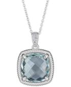 Blue Topaz (10 Ct. T.w.) & Diamond Accent Necklace In Sterling Silver, 16 + 2 Extender (also Available In Smoky Quartz, Amethyst & Prasiolite)