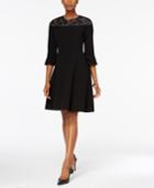 Charter Club Lace-yoke Fit & Flare Dress, Created For Macy's