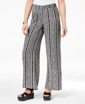 Hippie Rose Juniors' Printed Wide-leg Soft Pants