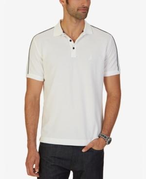 Nautica Men's Classic Fit Shoulder-stripe Pique Polo