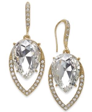I.n.c. Gold-tone Crystal Drop Earrings, Created For Macy's