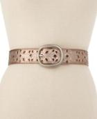 Fossil Floral Perforated Leather Belt