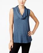 Style & Co Sleeveless Cowl-neck Top, Only At Macy's