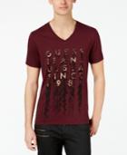 Guess Men's Blurred Logo-print V-neck T-shirt