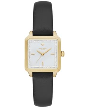 Kate Spade New York Women's Washington Square Black Leather Strap Watch 25mm Ksw1169