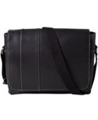 Perry Ellis Leather Messenger Bag