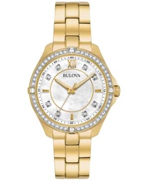 Bulova Women's Gold-tone Stainless Steel Bracelet Watch 35mm 98l230, A Macy's Exclusive Style