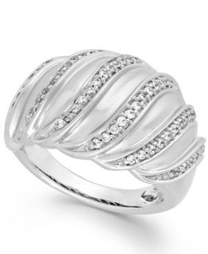 Diamond Swirl Ring In Sterling Silver (1/4 Ct. T.w.)
