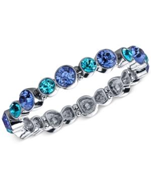 2028 Silver-tone Crystal Stretch Bracelet