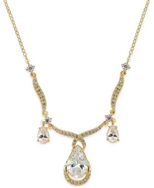 Danori Triple Crystal Pendant Necklace