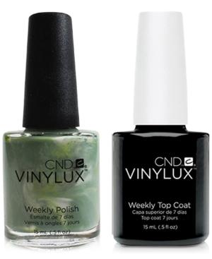 Creative Nail Design Vinylux Sage Scarf Nail Polish & Top Coat (two Items), 0.5-oz, From Purebeauty Salon & Spa