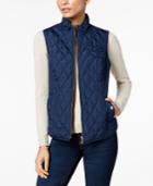 Charter Club Quilted Zip-front Vest, Created For Macy's