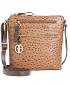 Giani Bernini Embossed Faux Ostrich Crossbody, Created For Macy's