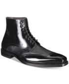 Mezlan Men's Cordovan And Leather Lace-up Boots, Created For Macy's Men's Shoes
