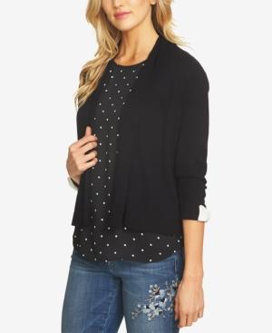 Cece Cotton Bow-cuff Cropped Cardigan