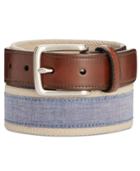 Club Room Men's Chambray Casual Belt, Created For Macy's