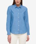 Tommy Hilfiger Cotton Chambray Utility Shirt, Only At Macy's