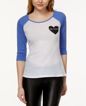 Pretty Rebellious Juniors' Be Mine Graphic Baseball T-shirt