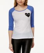Pretty Rebellious Juniors' Be Mine Graphic Baseball T-shirt
