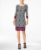 Inc International Concepts Geo-print Sheath Dress, Only At Macy's