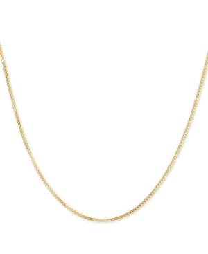 Sliding Bead Adjustable Box Link 22 Chain Necklace In 14k Gold