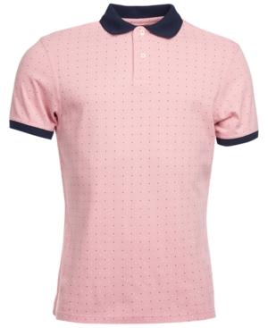 Barbour Men's Light Pink Polka Dot-print Pique Polo