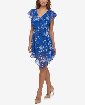 Jessica Simpson Printed Handkerchief Dress