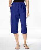 Karen Scott Drawstring-waist Cuffed Capri Pants, Only At Macy's