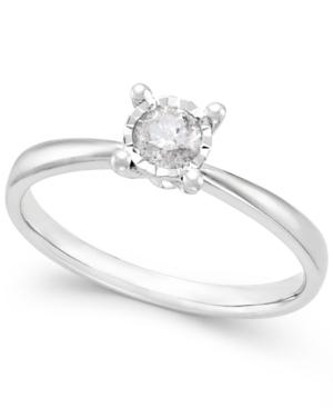 Diamond Solitaire Ring (1/5 Ct. T.w.) In 10k White Gold