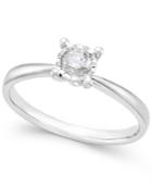 Diamond Solitaire Ring (1/5 Ct. T.w.) In 10k White Gold
