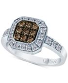 Le Vian Chocolatier Diamond Halo Ring (1/2 Ct. T.w.) In 14k White Gold