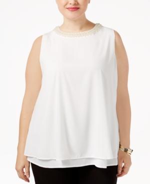 Calvin Klein Plus Size Embellished Top