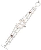 Givenchy Silver-tone Imitation Pearl And Crystal Multi-layer Bracelet