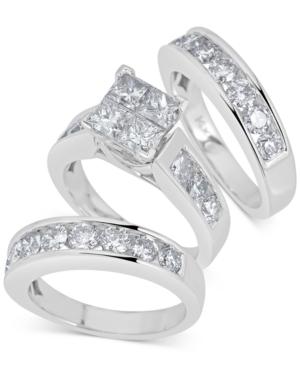 Diamond 3-pc Princess Bridal Set (4 Ct. T.w.) In 14k White Gold
