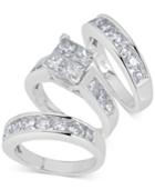 Diamond 3-pc Princess Bridal Set (4 Ct. T.w.) In 14k White Gold