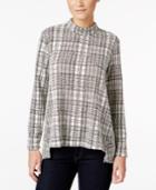 Style & Co. Mock-neck Jacquard Top, Only At Macy's