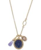 Ivanka Trump Gold-tone Stone And Tassel Multi-charm Pendant Necklace