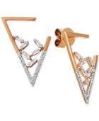 Le Vian Baguette Frenzy Diamond Triangle Drop Earrings (3/8 Ct. T.w.) In 14k Rose Gold
