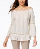Style & Co Cotton Off-the-shoulder Top, Created For Macy's