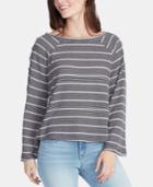 William Rast Cary Striped Bell-sleeved Top
