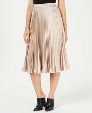 Lucy Paris Noelle Pleated Midi Skirt