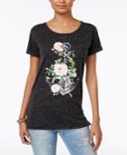 Hybrid Juniors' Watercolor Anchor Graphic T-shirt